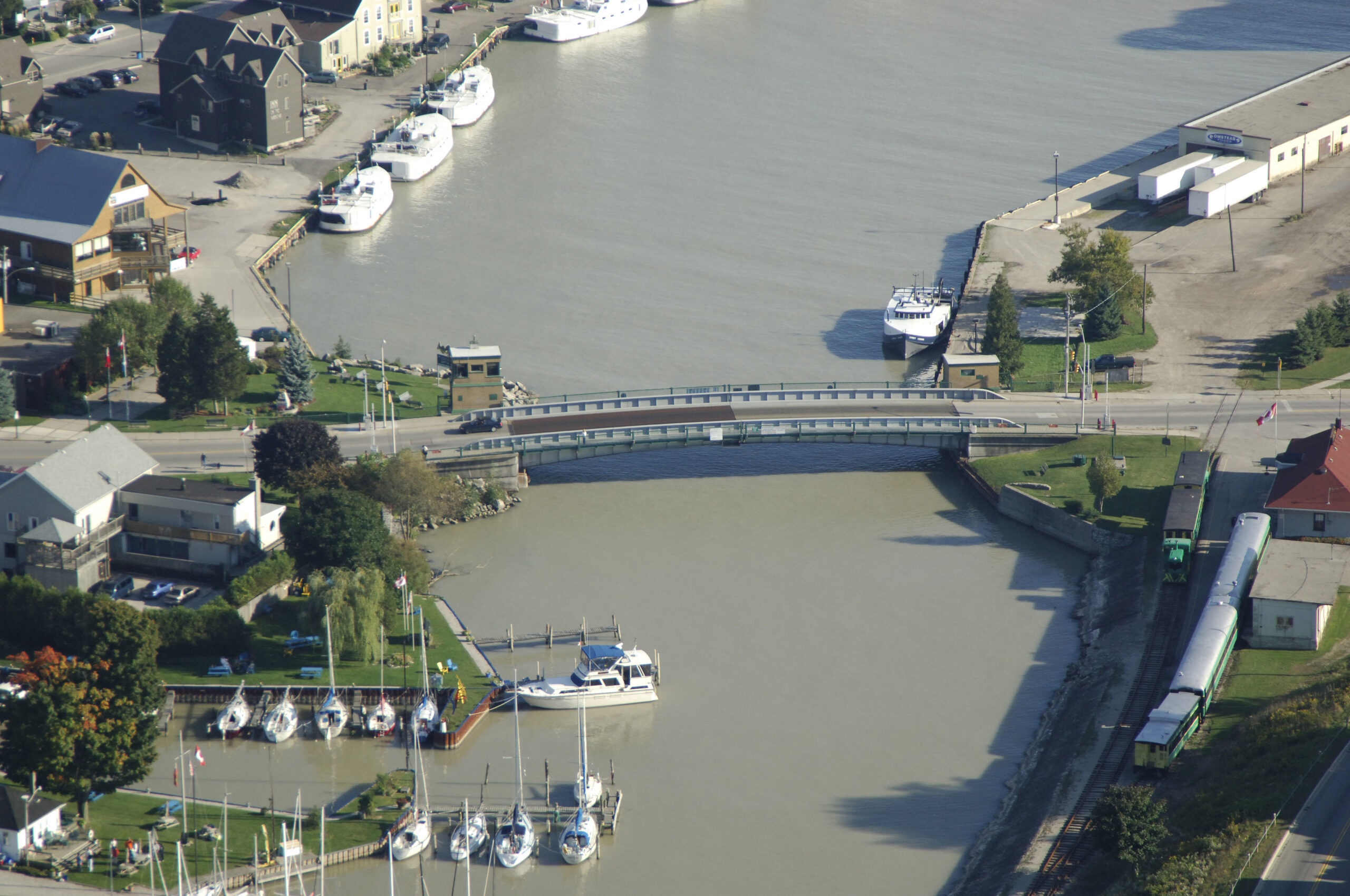 Aerial View of Port Stanley Harbour